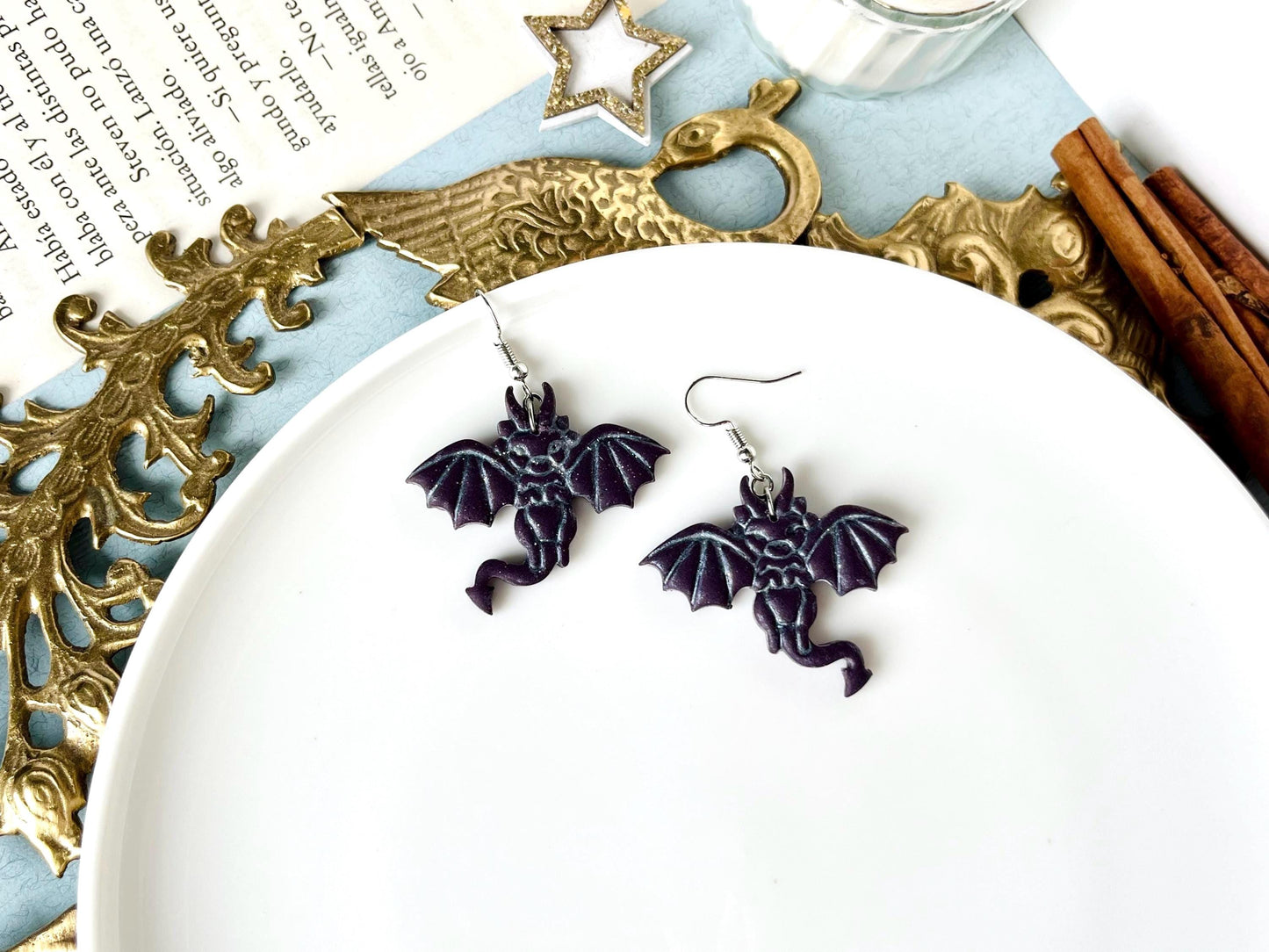 Baby Dragon Earrings, Small Dragon Jewelry, Dragons, Fantasy Earrings, Dragon Gifts for Girls, Original Fantasy Earrings, Fantasy Gifts