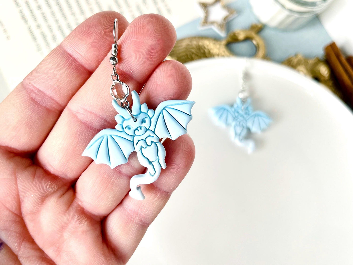 Baby Dragon Earrings, Small Dragon Jewelry, Dragons, Fantasy Earrings, Dragon Gifts for Girls, Original Fantasy Earrings, Fantasy Gifts