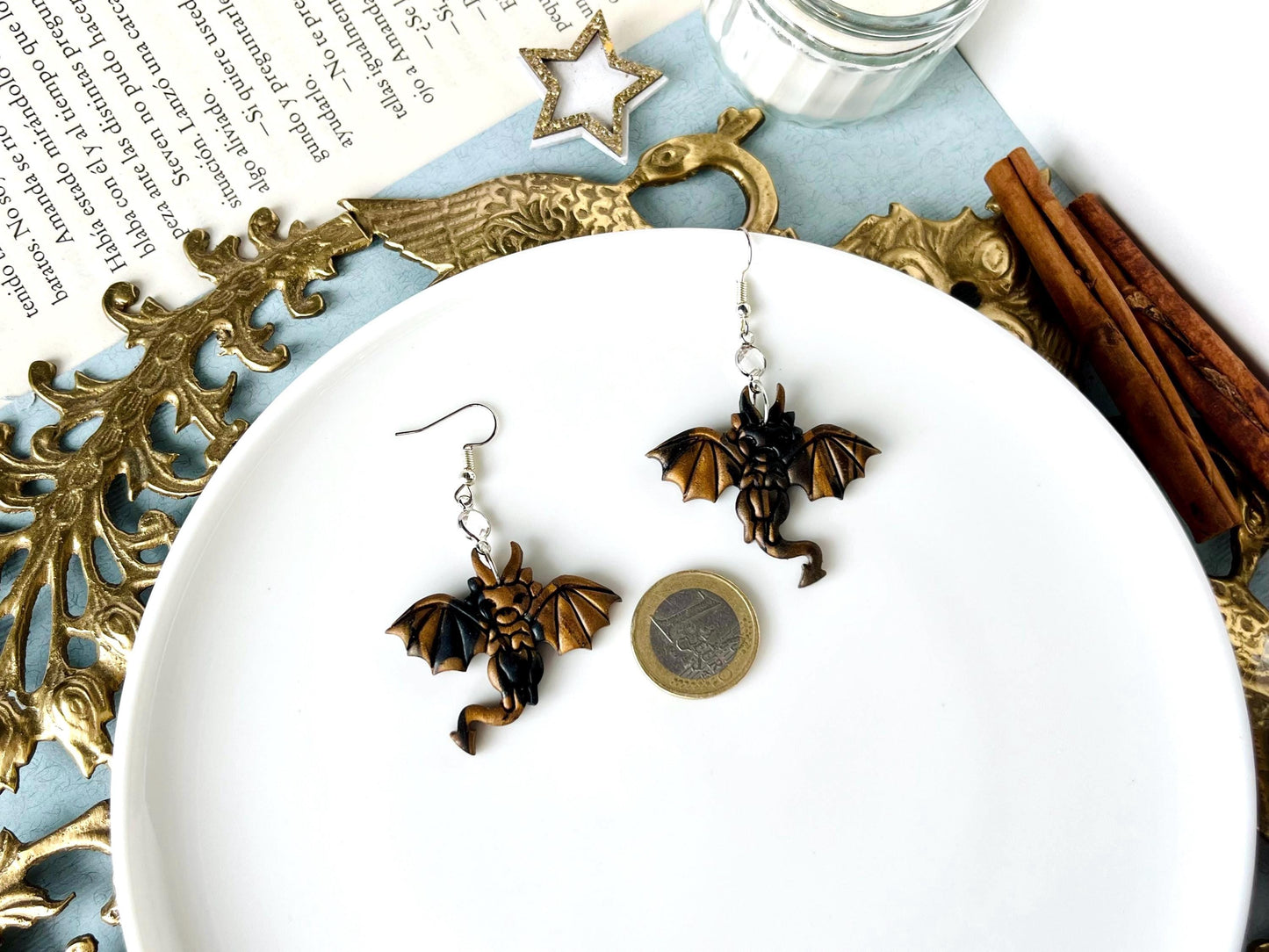 Baby Dragon Earrings, Small Dragon Jewelry, Dragons, Fantasy Earrings, Dragon Gifts for Girls, Original Fantasy Earrings, Fantasy Gifts