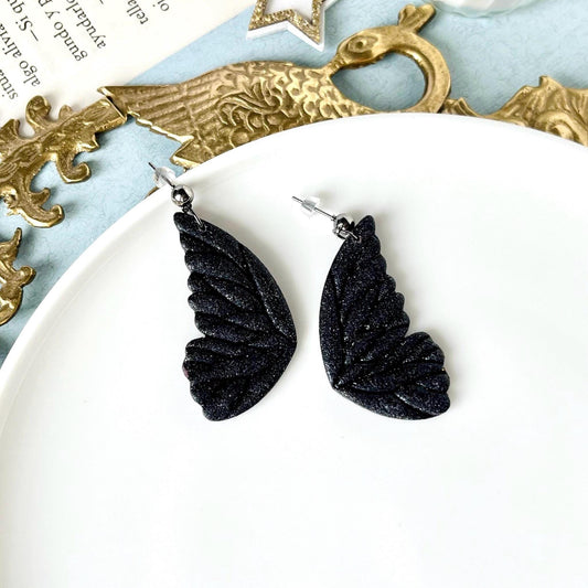 Fairy Wings Clay Earrings, Fairy Polymer Clay Jewelry, Wing Gifts for Women, Magic Clay Earrings, Celestial Gifts, Fairy Gifts for Her